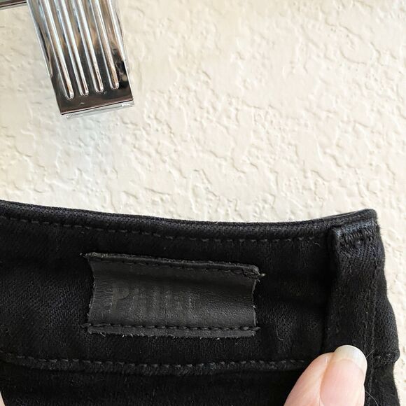 Paige Black Hoxton Skinny Black Jeans Size 26 - Picture 10 of 11